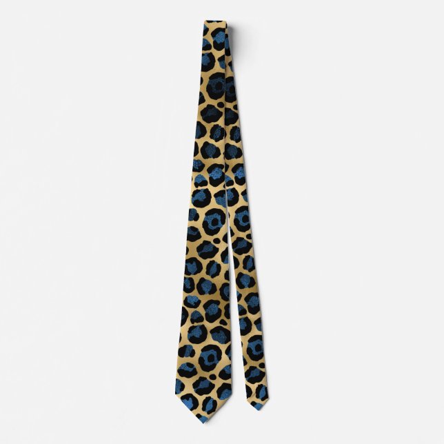 Leopard Wild Cat Safari Pattern, Boys Girls & Kids Tie (Front)
