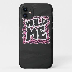 Leopard Wild Me Black and Hot Pink Design iPhone 11 Case