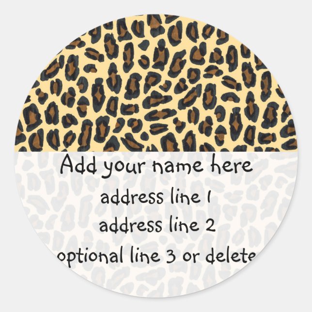 Leopard Wild Thing return address labels (Front)