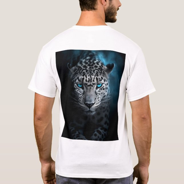 Leopard with Blue Eyes T-Shirt (Back)