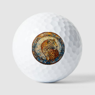 Leopard with Warm and Cool Tones Golf Balls