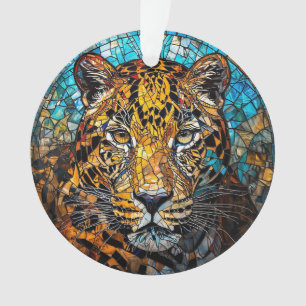 Leopard with Warm and Cool Tones Ornament