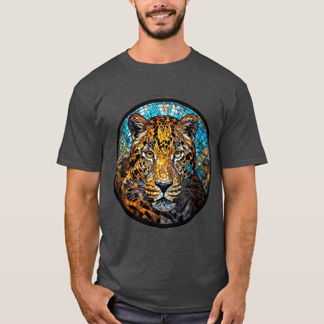 Leopard with Warm and Cool Tones T-Shirt (Front)