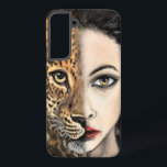 Leopard Woman Samsung Galaxy Case<br><div class="desc">Leopard Girl - Emotion - Original MIGNED Painting Art - Choose / Add Your Unique Text / Name / Colour - Make Your Special Gift - Resize and move or remove and add elements / text with customisation tool ! Painting and Design by MIGNED. Please see my other projects /...</div>