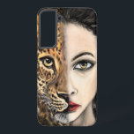 Leopard Woman Samsung Galaxy Case<br><div class="desc">Leopard Girl - Emotion - Original MIGNED Painting Art - Choose / Add Your Unique Text / Name / Colour - Make Your Special Gift - Resize and move or remove and add elements / text with customisation tool ! Painting and Design by MIGNED. Please see my other projects /...</div>