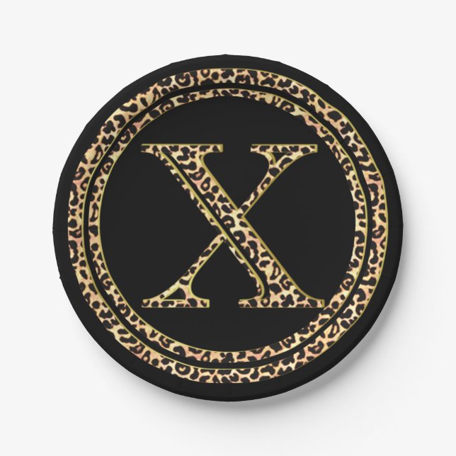 Leopard X Paper Plate (Front)