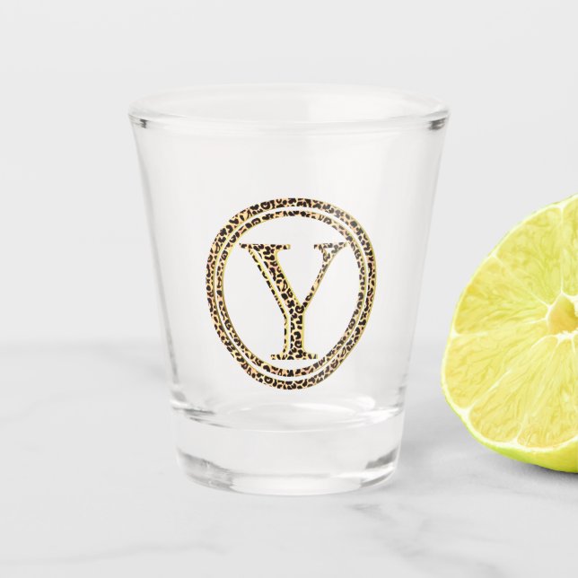 Leopard Y Shot Glass (Front)