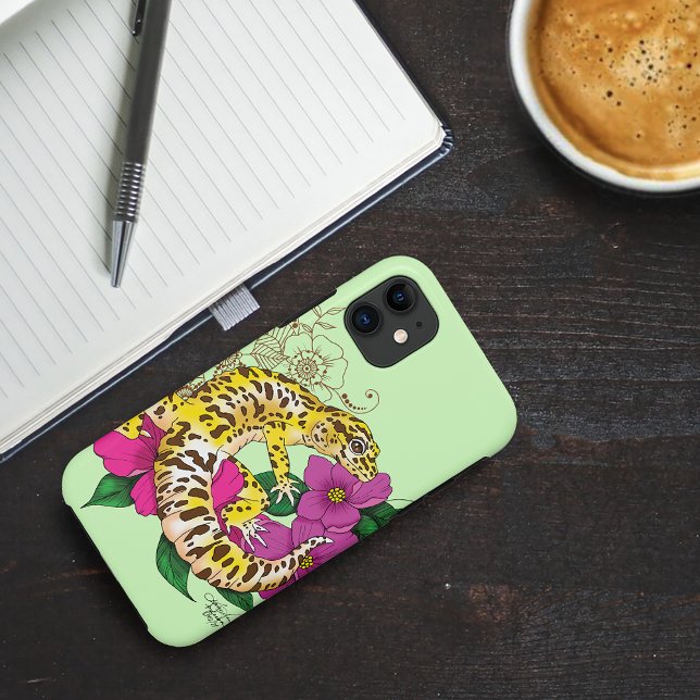 Leopard Yellow Gecko Green Case-Mate iPhone Case (Creator Uploaded)