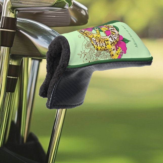 Leopard Yellow Gecko Green Golf Head Cover (Creator Uploaded)
