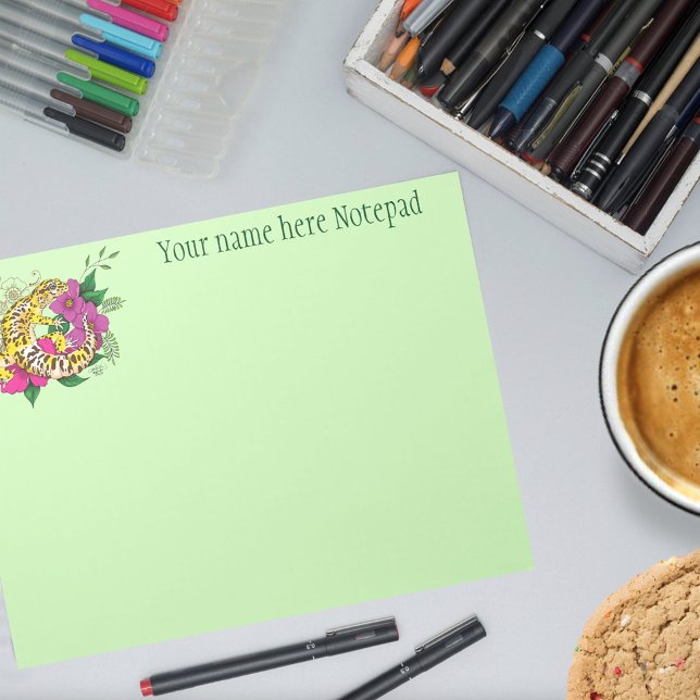 Leopard Yellow Gecko Green Notepad (Creator Uploaded)