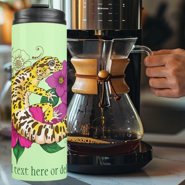 Leopard Yellow Gecko Green Thermal Tumbler (Creator Uploaded)