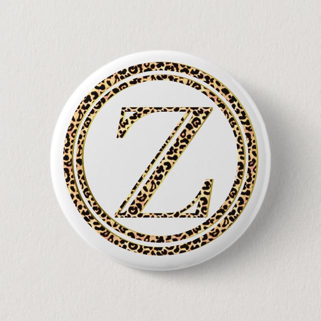 Leopard Z 6 Cm Round Badge (Front)