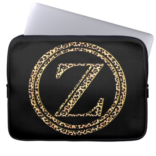 Leopard Z Laptop Sleeve (Front)