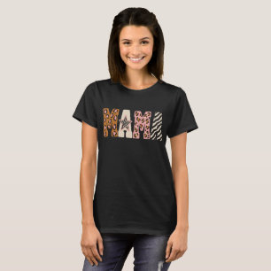 Leopard Zebra Animal Print Mama Trendy T-Shirt
