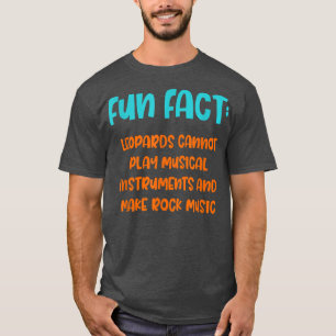 Leopards Can't Make Rock Music Funny Animal Pun Hu T-Shirt