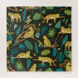 Leopards in Jungle: Vintage Wild Jigsaw Puzzle