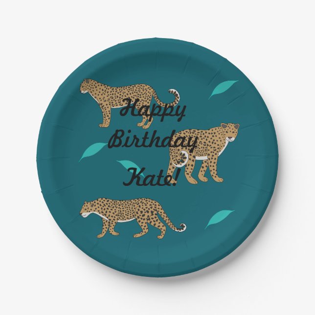 Leopards Paper Plate (Front)