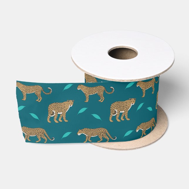 Leopards Satin Ribbon (Spool)