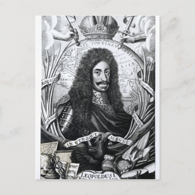 Leopold I , King of Hungary and Holy Roman Postcard (Front)
