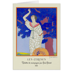 Lepape Art Deco Fashion Les Cerise Blank Card