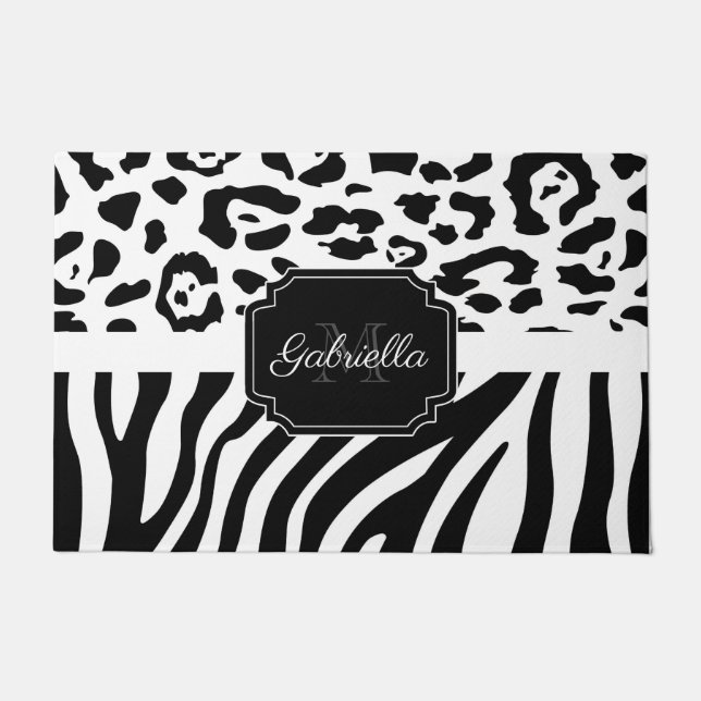Lepard Print / Zebra Print Doormat (Front)