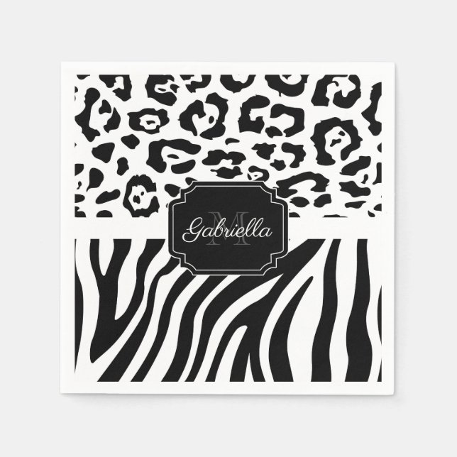 Lepard Print / Zebra Print Napkin (Front)
