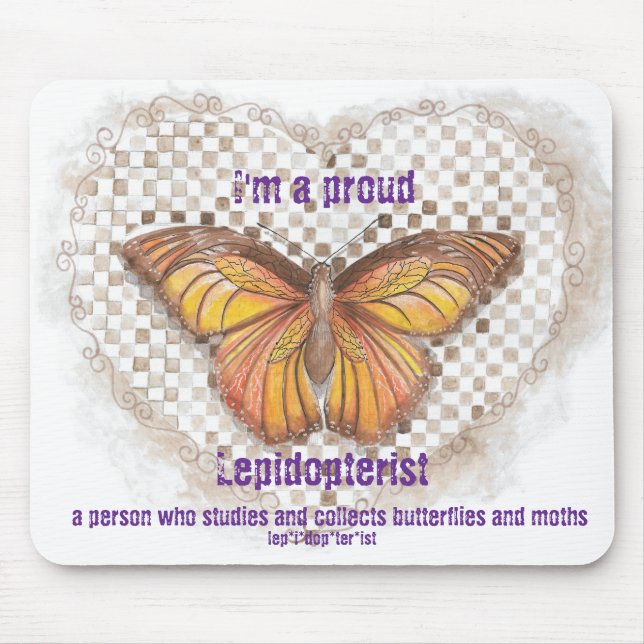 Lepidopterist Mouse Mat (Front)