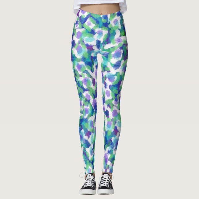 LEPOARD COLOR DOTS LEGGINGS (Front)