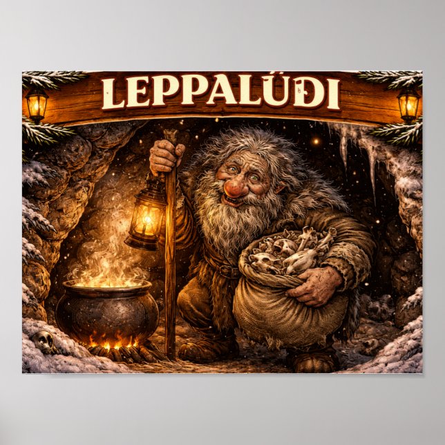 Leppaludi Icelandic Yule Lad Poster (Front)