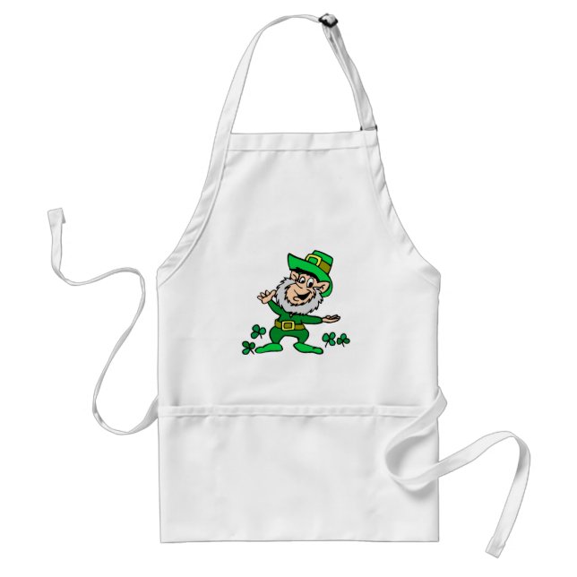 Leprachaun Lucky Happy St. Patrick's Day Standard Apron (Front)