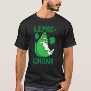 Lepre Chonk Cat St Patricks Day Leprechaun Shamroc T-Shirt