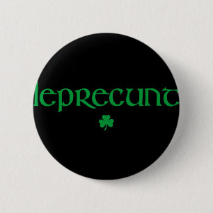 Lepre St Patricks Day Womens Lepre Irish Shamrock 6 Cm Round Badge