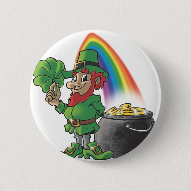 Leprechaun 6 Cm Round Badge (Front)