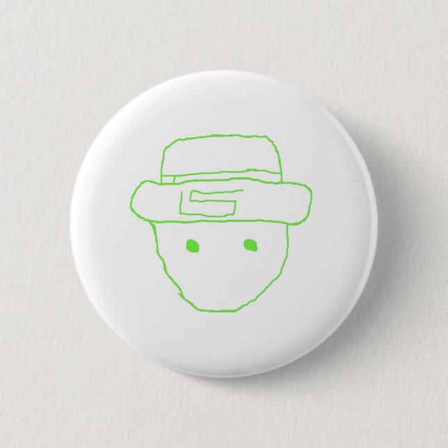 Leprechaun Amateur Sketch 6 Cm Round Badge (Front)