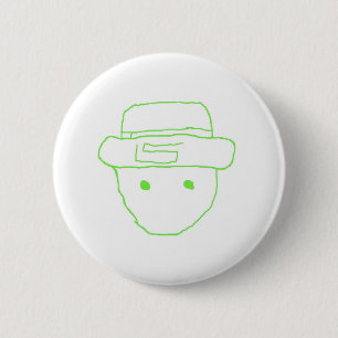 Leprechaun Amateur Sketch 6 Cm Round Badge