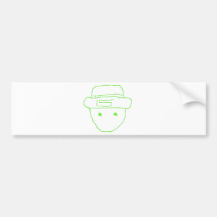 Leprechaun Amateur Sketch Bumper Sticker