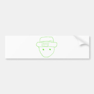 Leprechaun Amateur Sketch Bumper Sticker