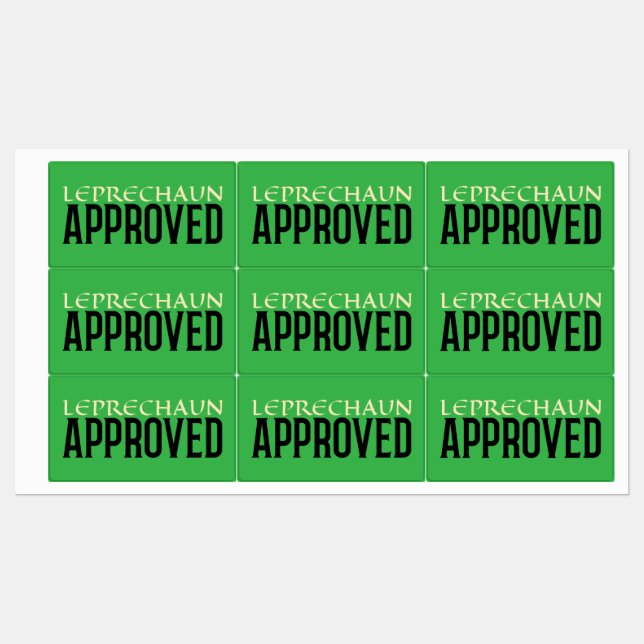 Leprechaun Approved Sticker (Sheet)