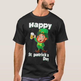 Leprechaun Beer Drinking Happy Saint Patricks Day  T-Shirt