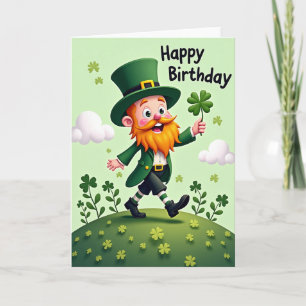 Leprechaun Birthday Fun Card