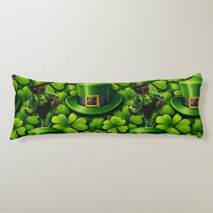 Leprechaun black cat Saint Patrick's Day lumber Body Cushion