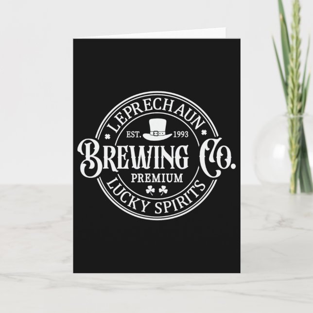 Leprechaun Brewing Co St. Patrick's Day  Card (Front)