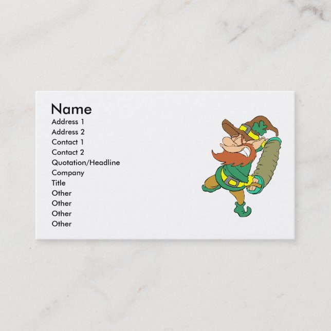 Leprechaun Business Card (Front)