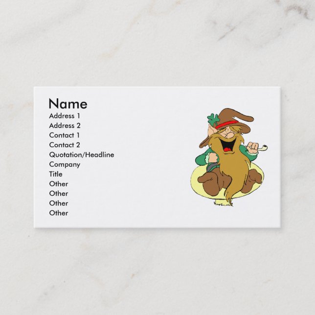 Leprechaun Business Card (Front)