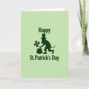 Leprechaun Clover Pattern Card
