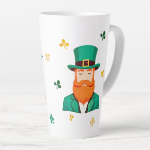 Leprechaun Clover Shamrock Patrick's Day Latte Mug