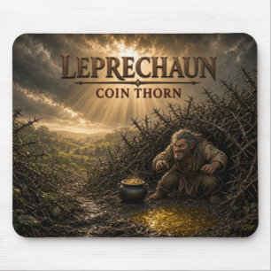 Leprechaun Coin Thorn Dark Realism Mouse Mat
