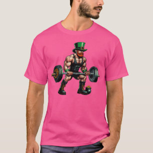 Leprechaun Deadlift Fitness Weightlifting St Patri T-Shirt