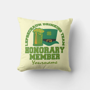 Leprechaun Drinking Team custom pillows