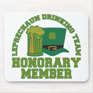 Leprechaun Drinking Team mousepad